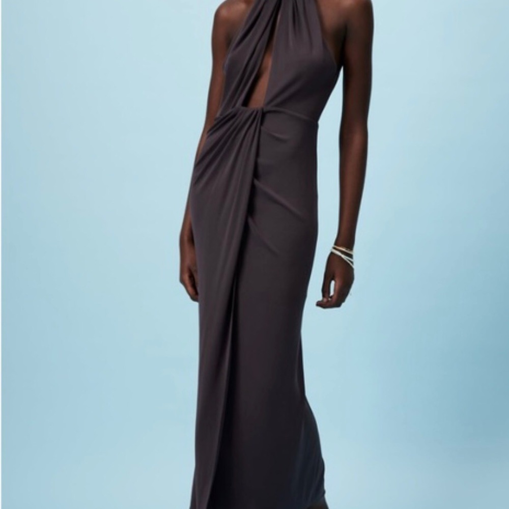 NWT ZARA LIMITED EDITION LONG HALTER DRESS. - Picture 3 of 6